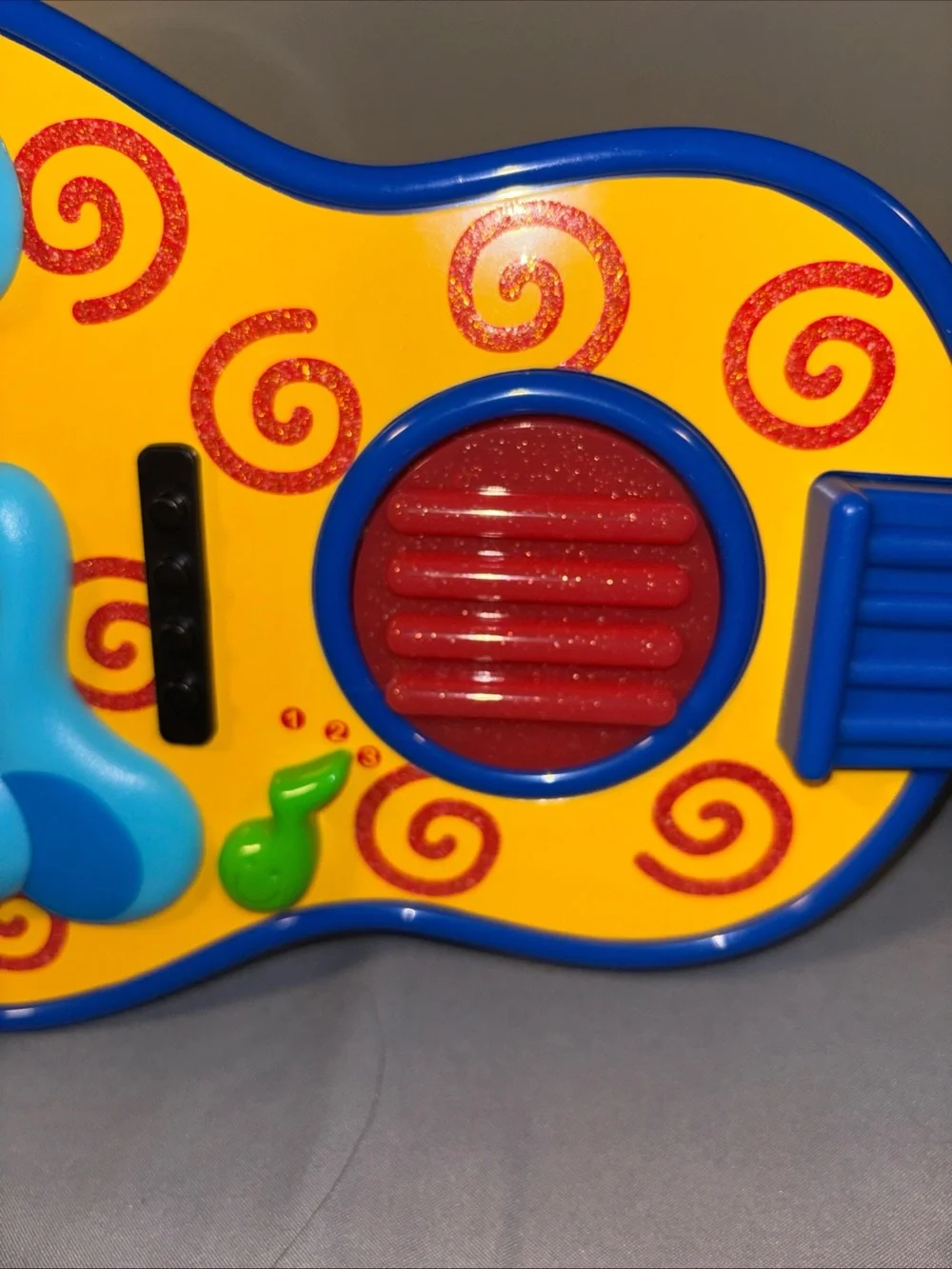 Nickelodeon Yellow and Blue Kids Guitar Toy with Colorful Buttons blues clues